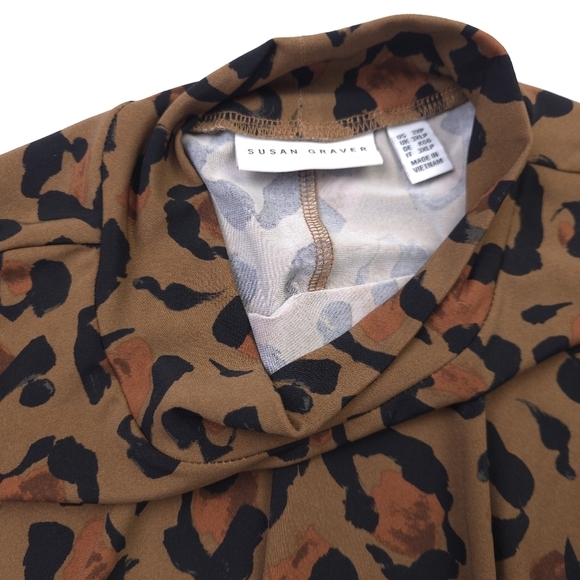 Susan Graver Lepoard Print 2XP Dress - Picture 2 of 10